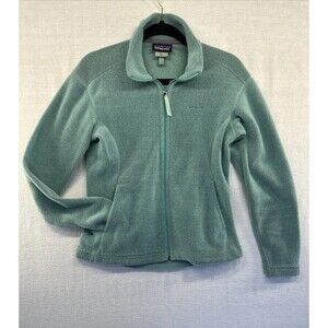 Patagonia Jacket Synchilla Womens Small Teal Blue Fleece Soft Touch Full Zip USA